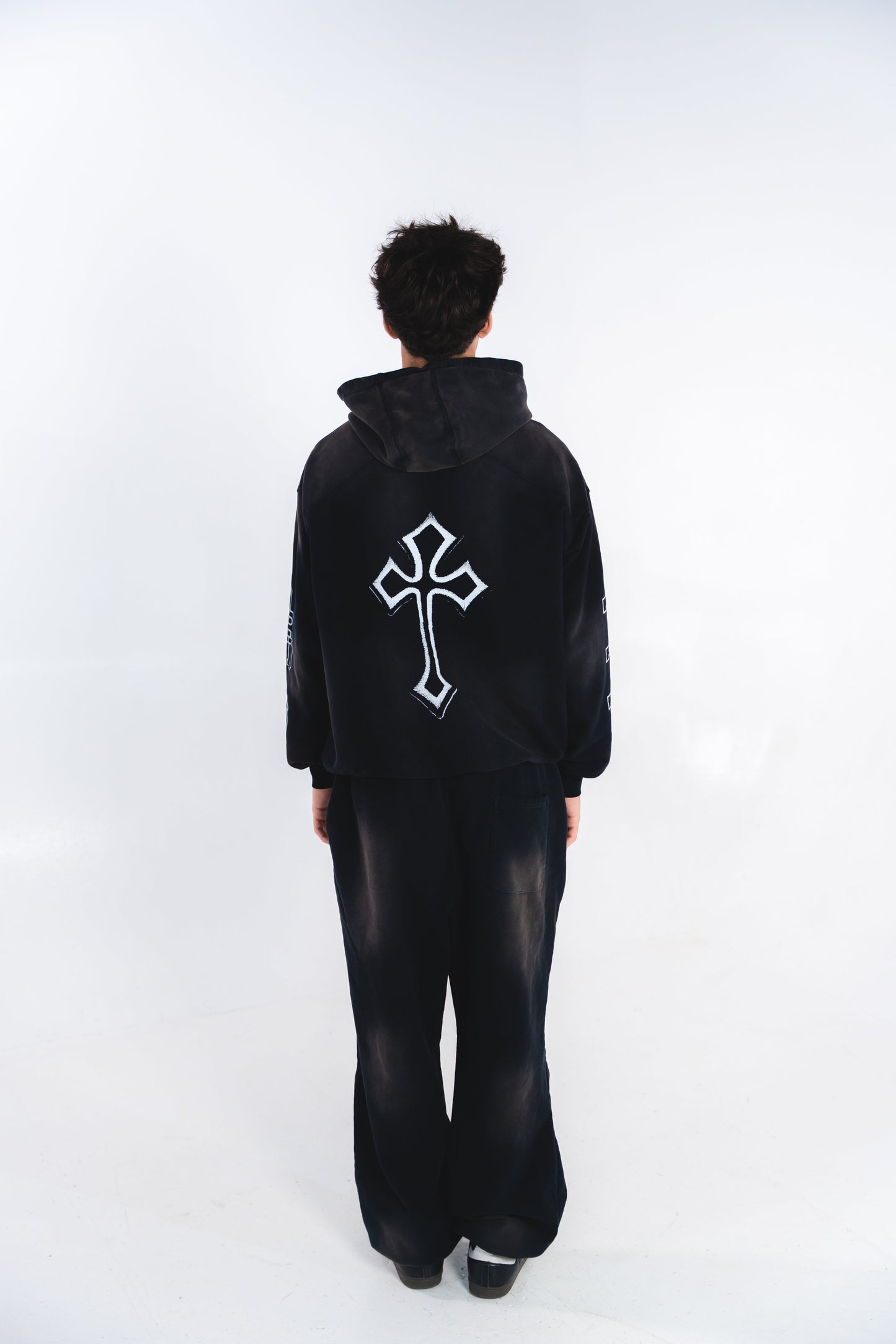 DECPTION PATCHWORK FADED HOODIE